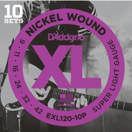D'ADDARIO CORDES DE GUITARE EXL120-10 9/42